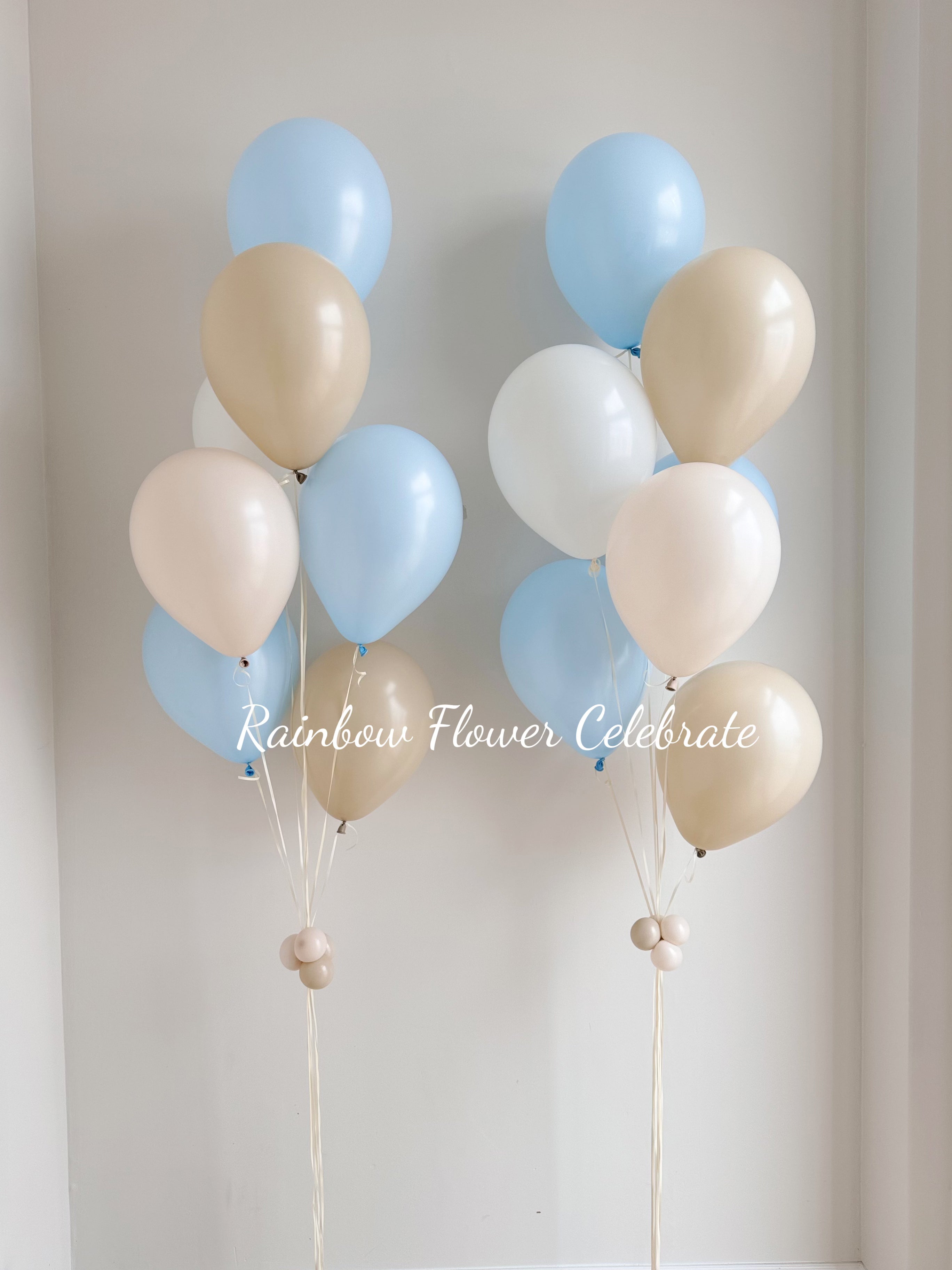 Free Standing Helium Balloon Bouquet - Rainbow Flower Celebrate