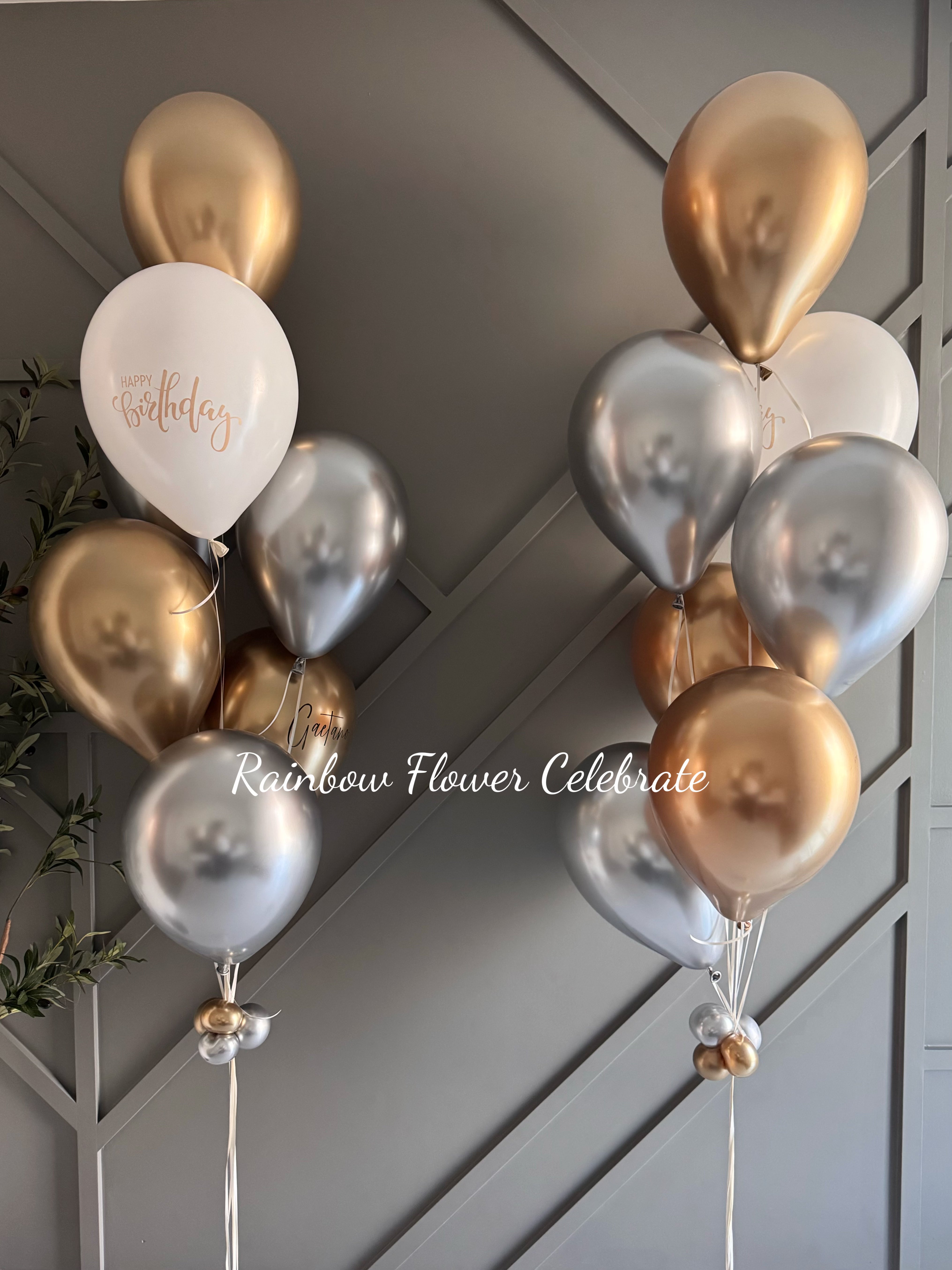 7 Latex Helium Balloons Bouquet x2