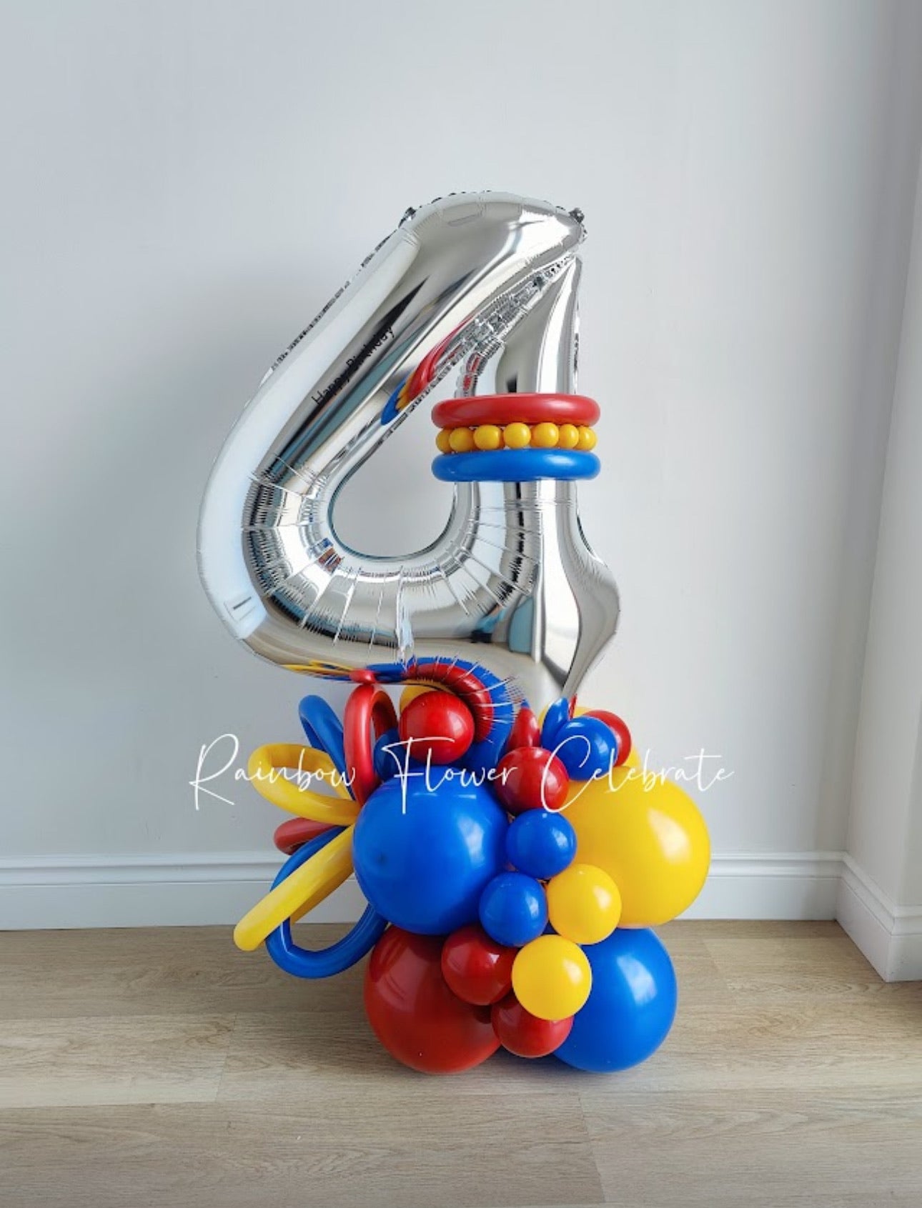 Long Lasting Number (s) Balloon Floor Arrangement
