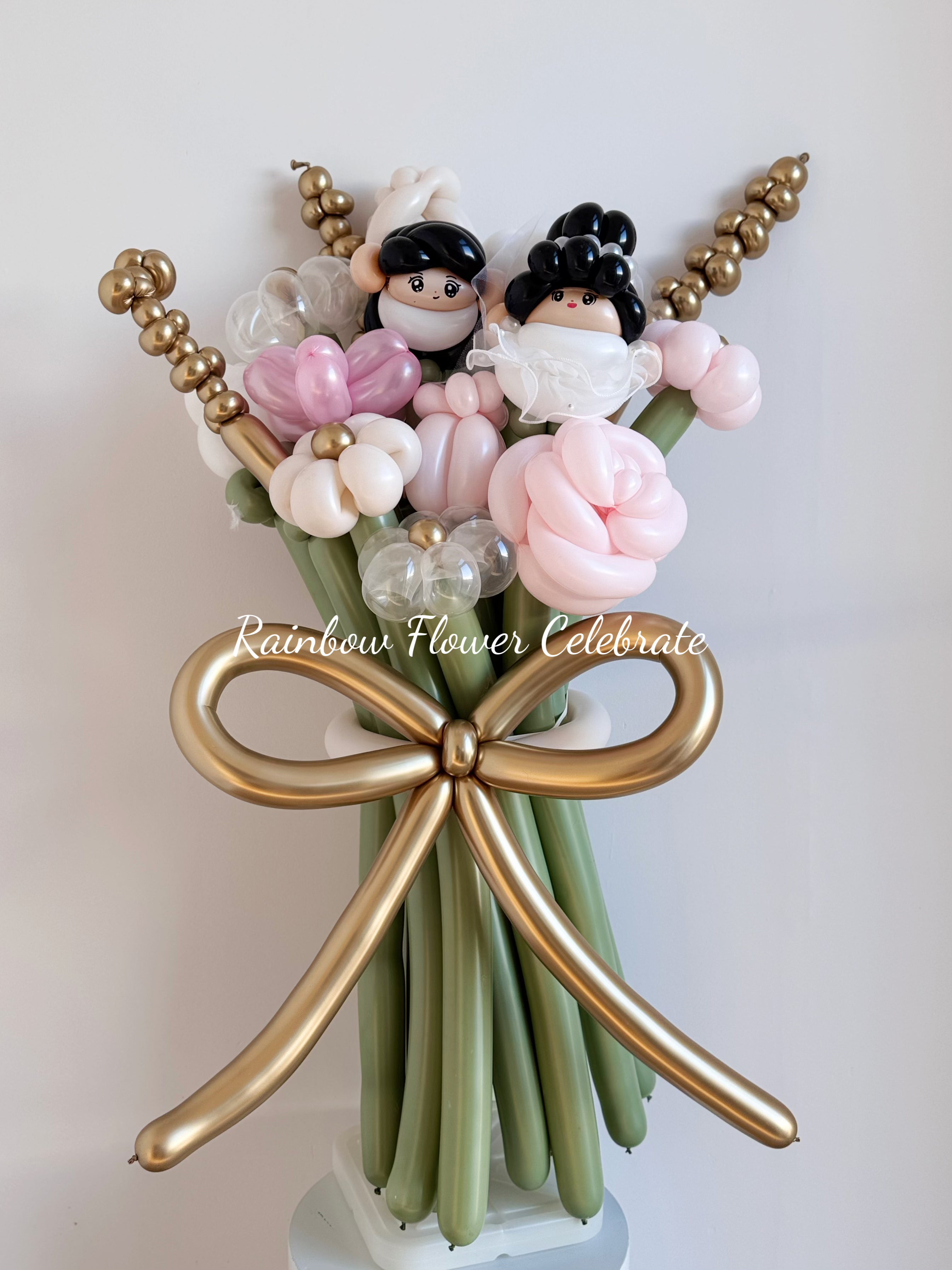 Wedding Balloon Flower Bouquet - Rainbow Flower Celebrate