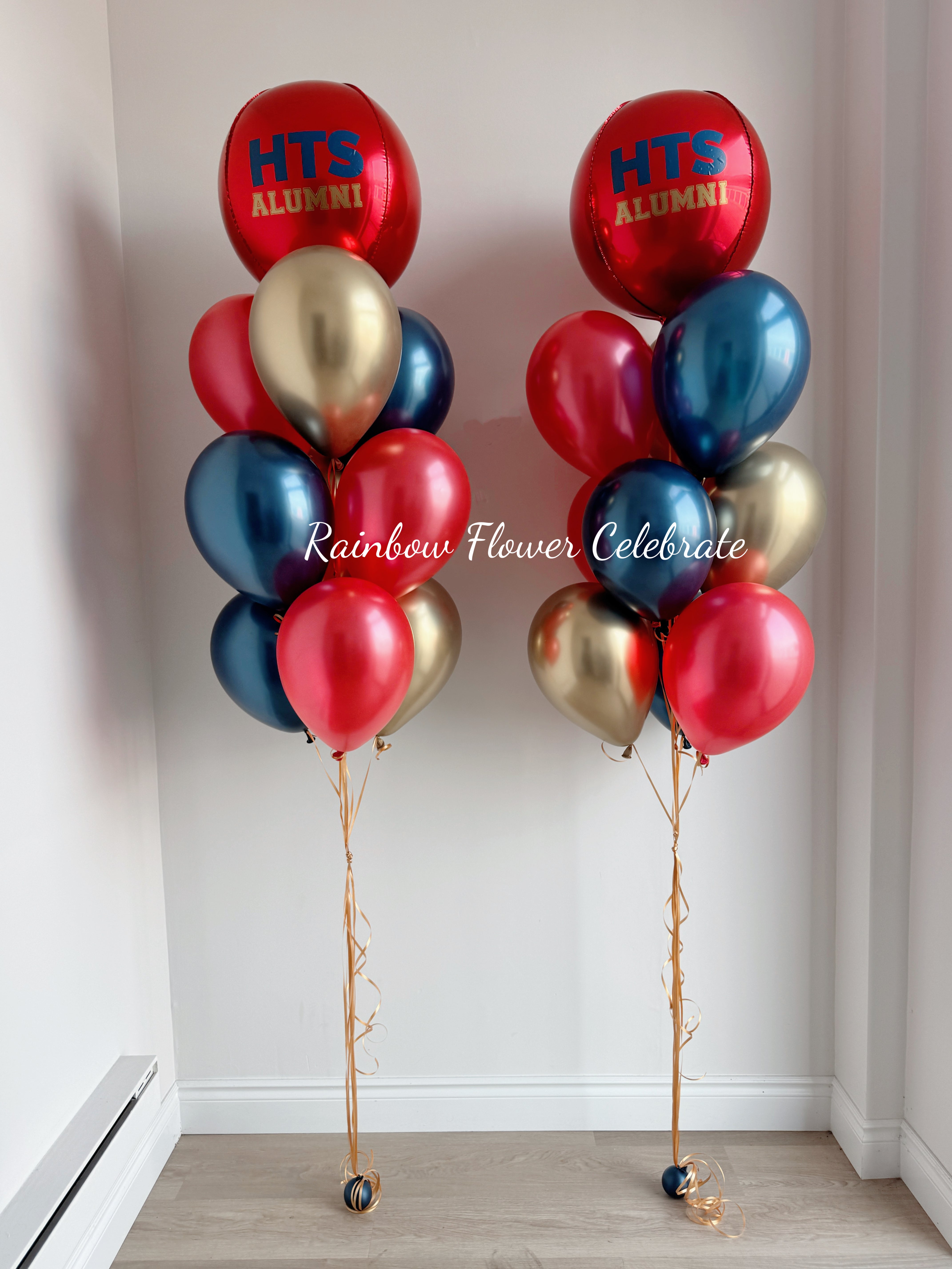One Orbz Customized Company Logo + 9 Colour latex Helium Bouquet