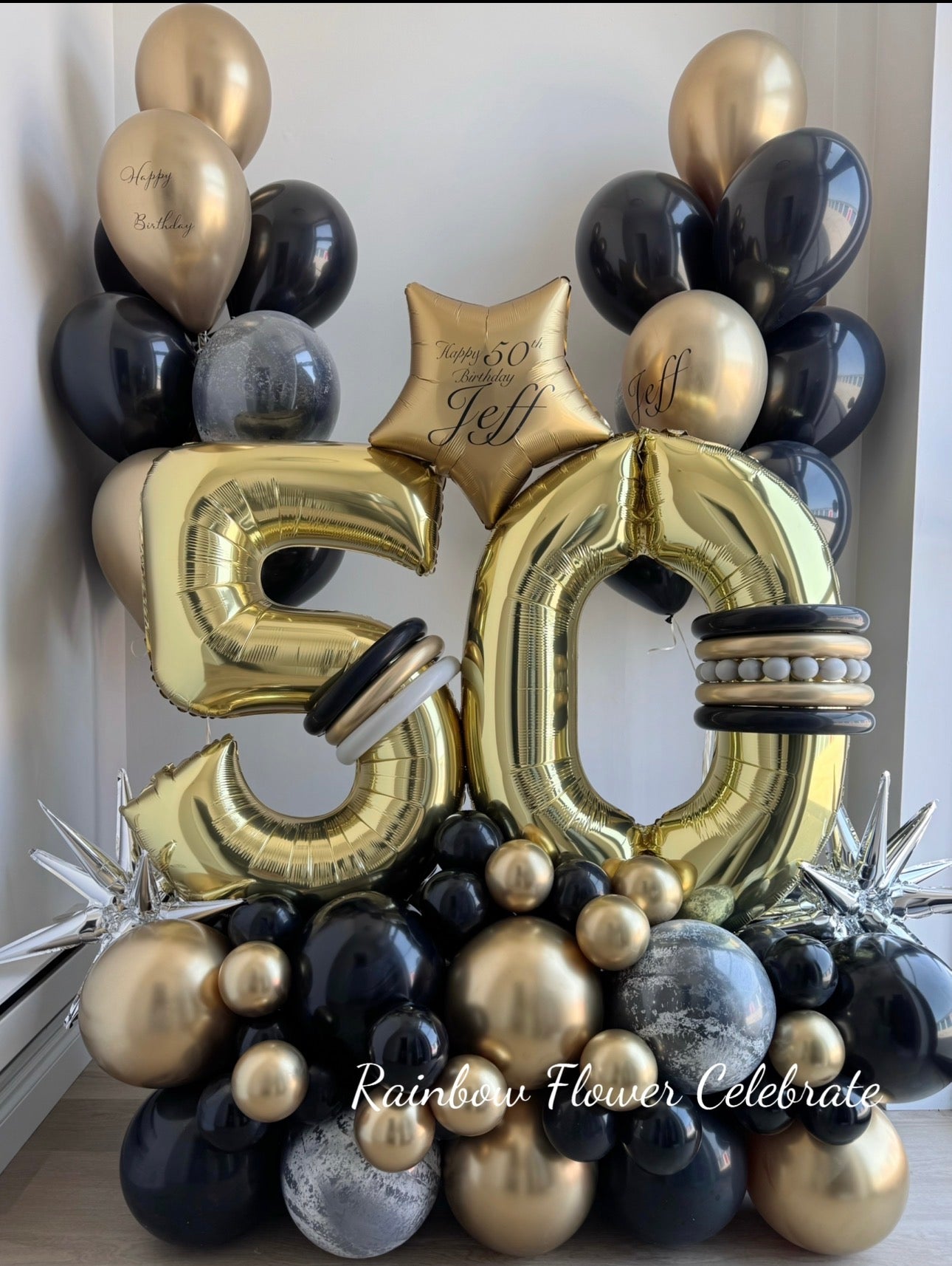 50th Balloon Floor Arrangement