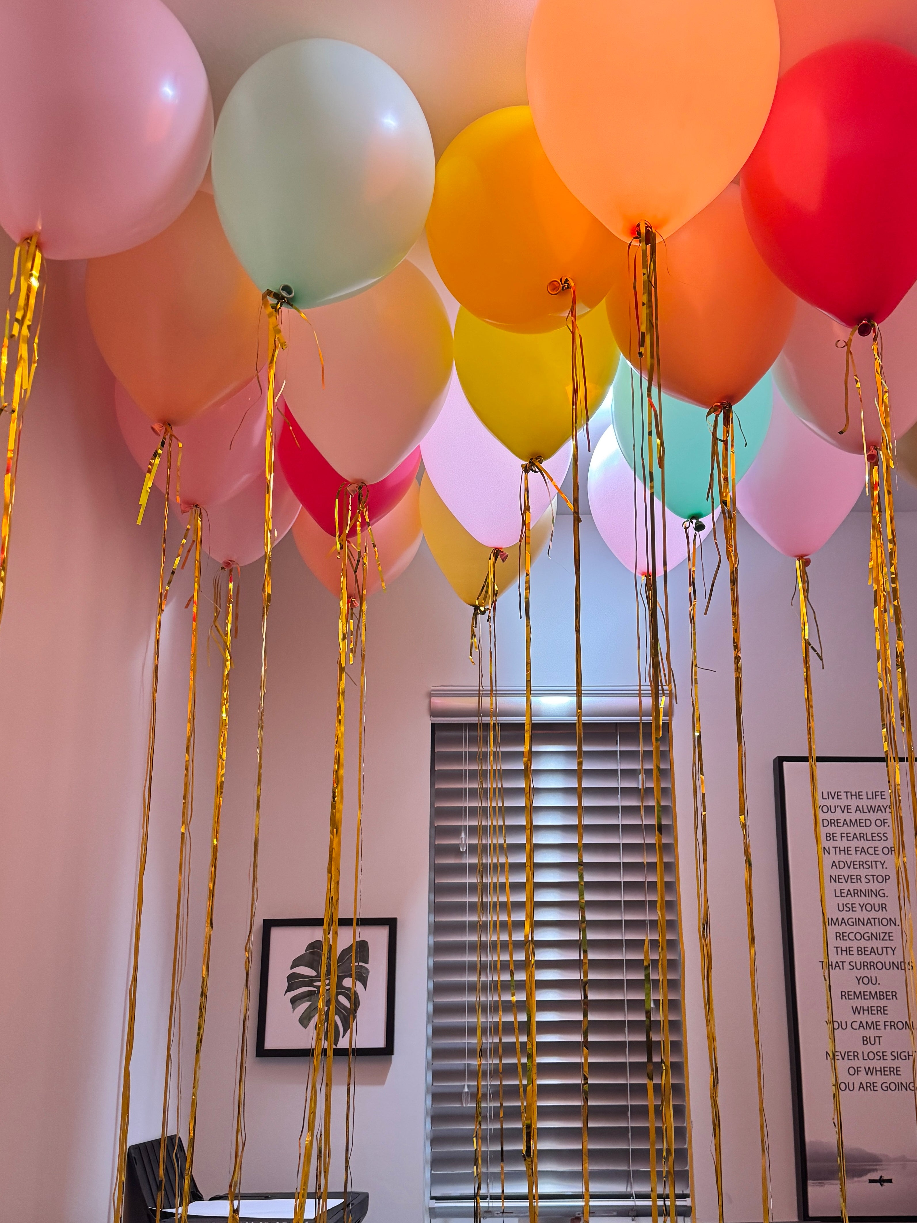 Ceiling Balloons with Shimmer Tassel