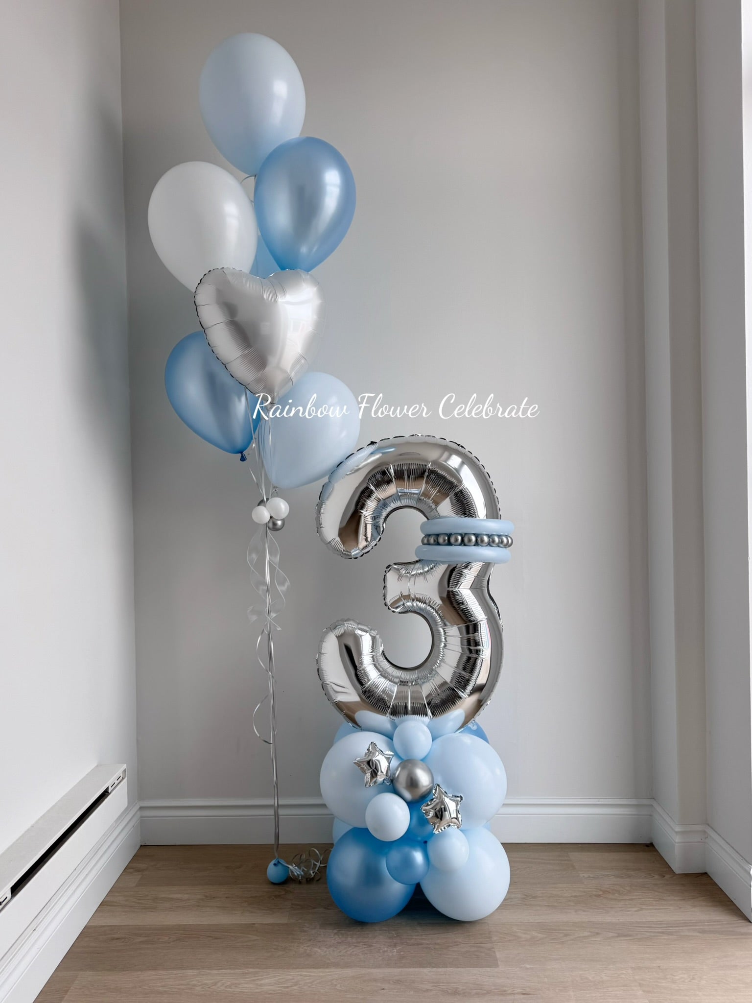 Long Lasting Number (s) Balloon Floor Arrangement