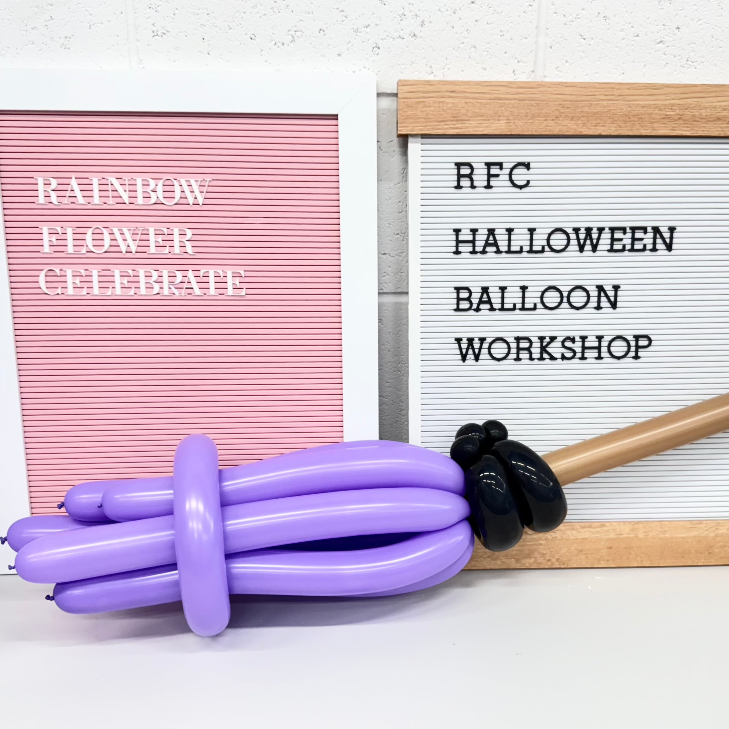 Parent & Kid Spooky BOO-LOON Workshop - Rainbow Flower Celebrate