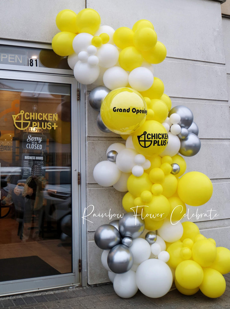 Grand Opening Outdoor Balloon Garland With Customized Logo