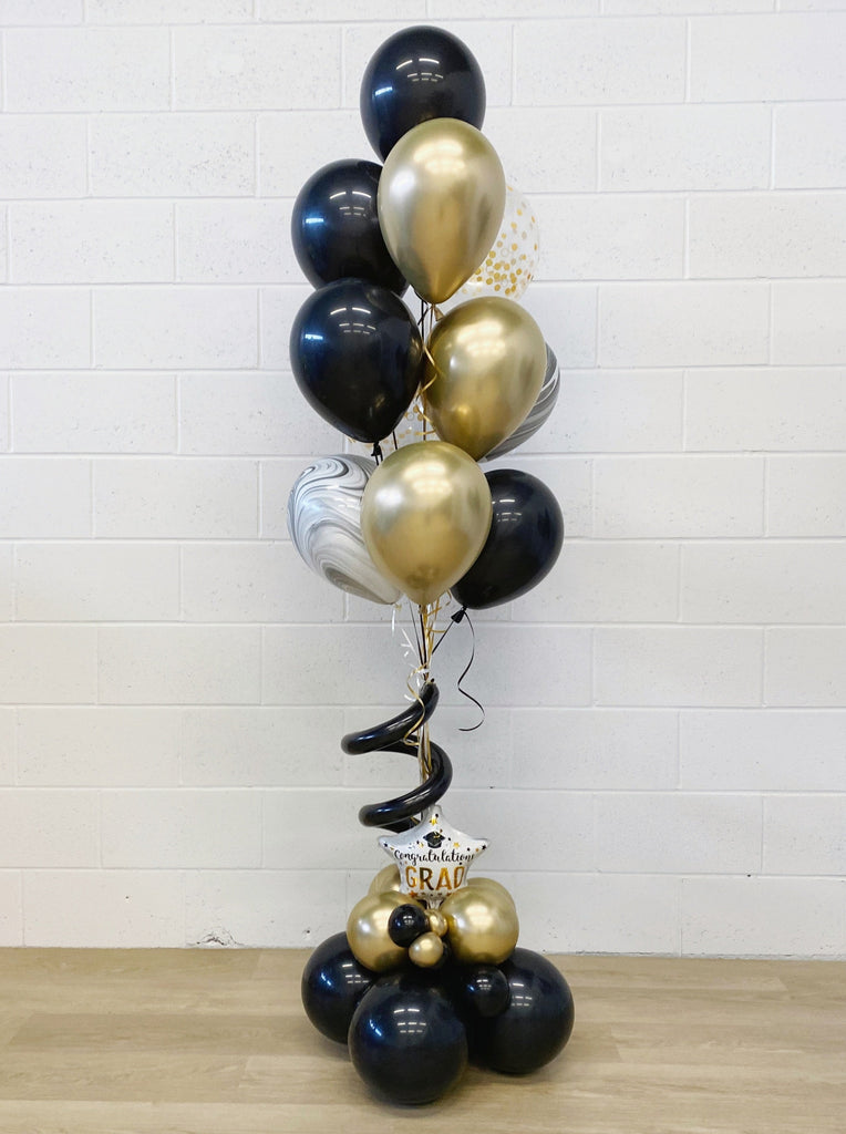 Graduation Balloon Tree-Black and Gold