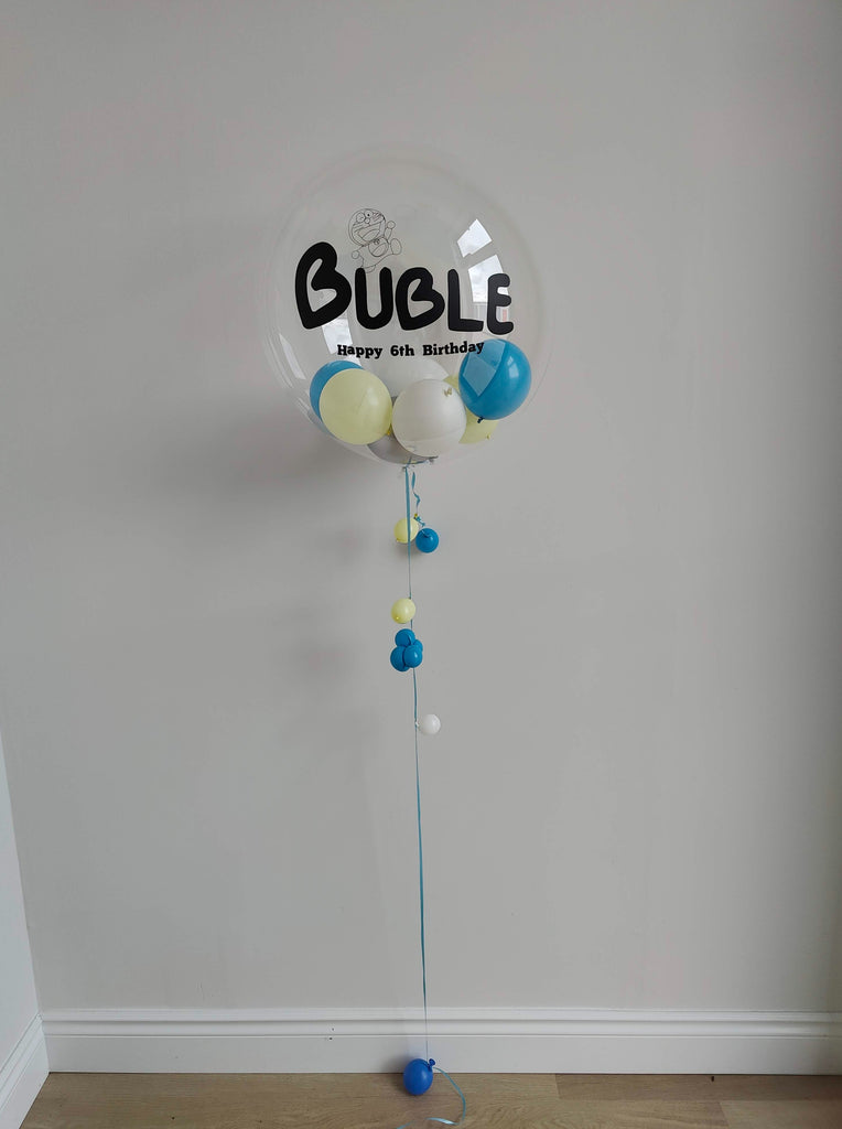 20-22 Inches Clear BoBo balloon with personalized Message and Theme