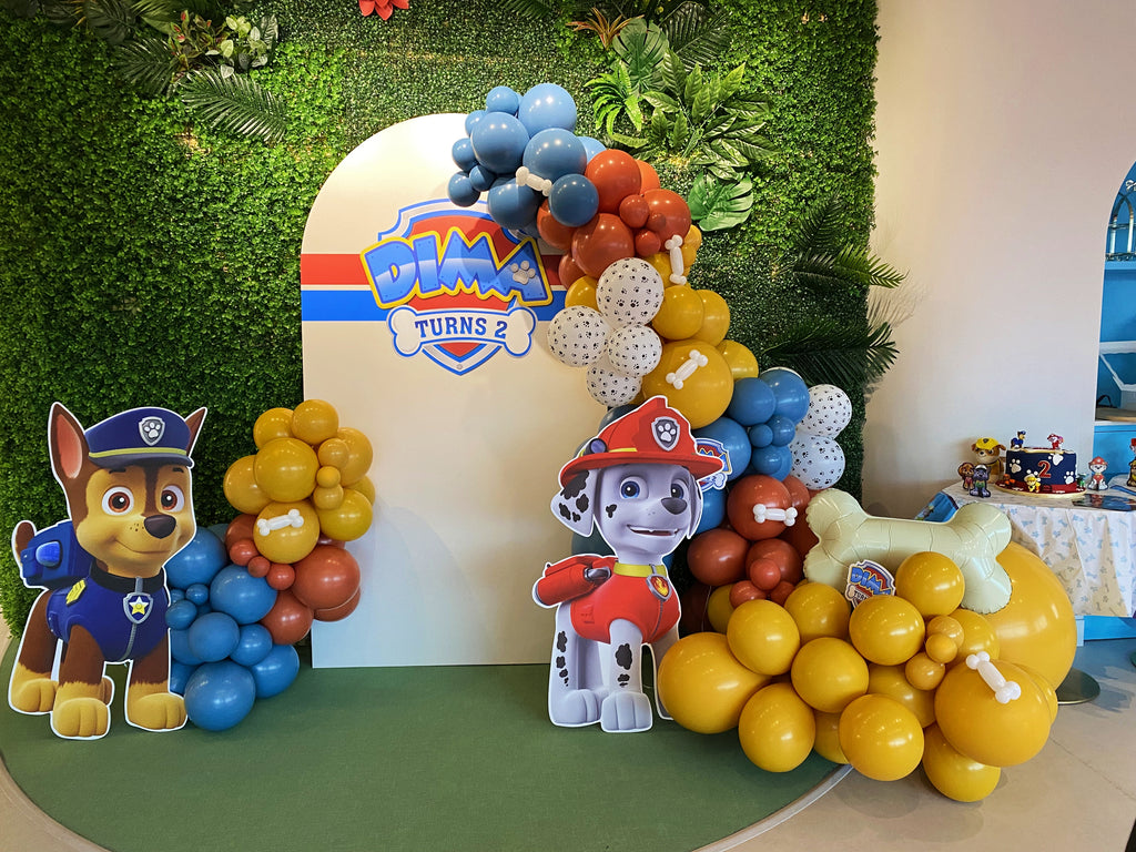 Paw Patrol Themed Balloon and Backdrop