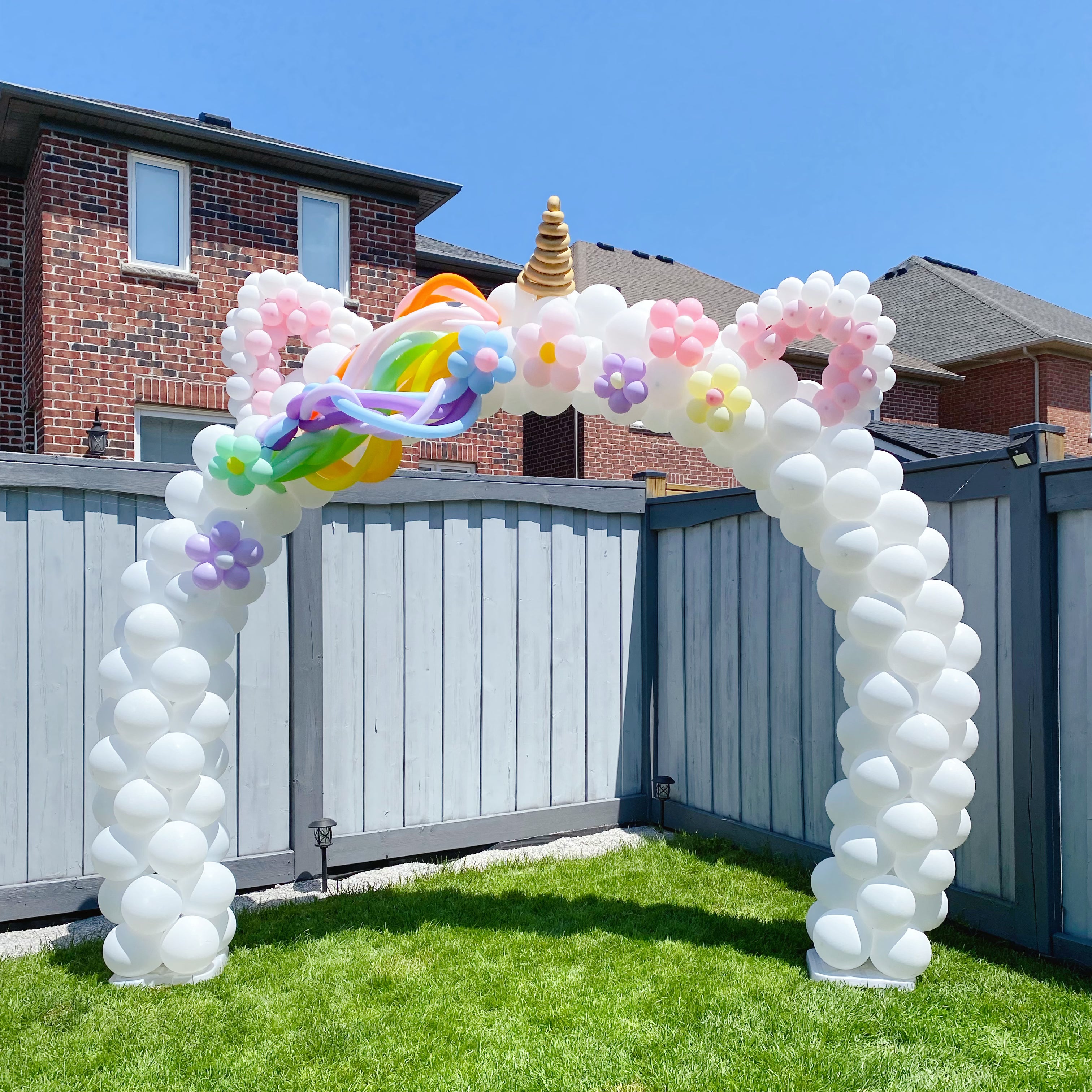 Unicorn Balloon Arch - Rainbow Flower Celebrate