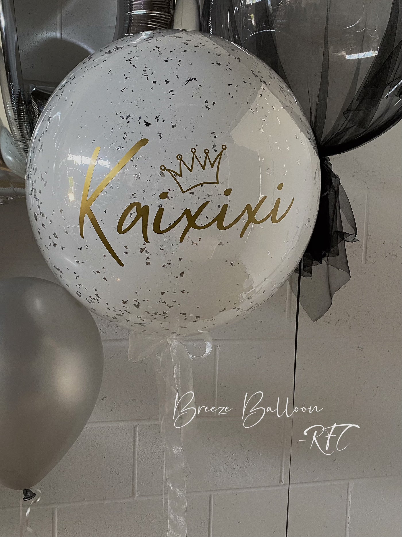 20-22Inches Confetti BoBo balloon with Personalized Message