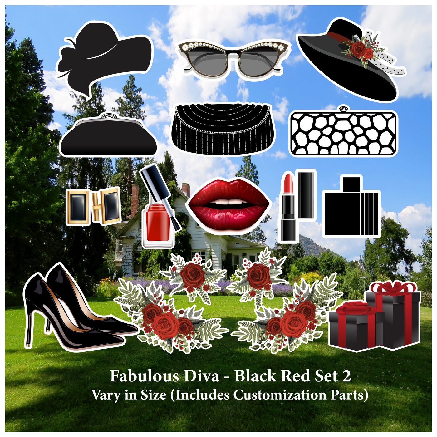 Fabulous Diva Black Red Set