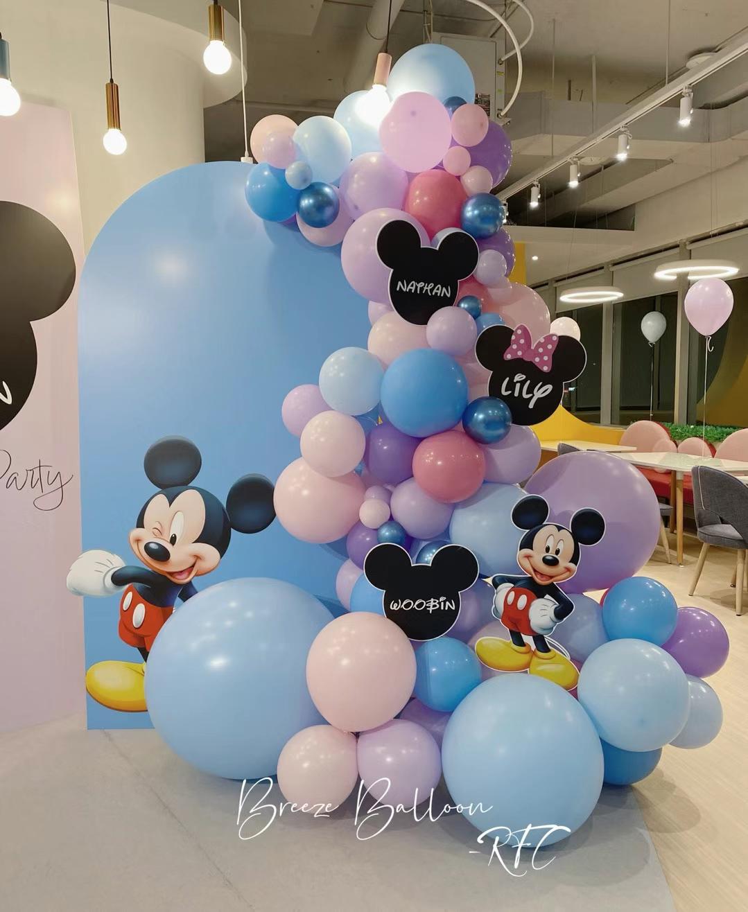 Micky&Minnie Themed Balloons, LED Number and Backdrops